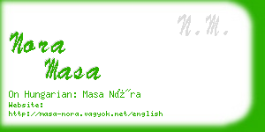 nora masa business card